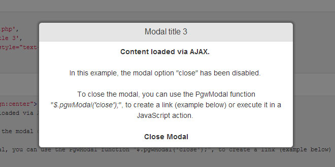PgwModal - Responsive modal
