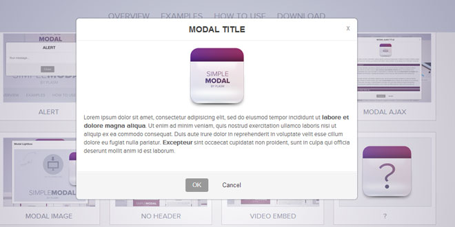 Simple Modal - Small plugin to create Modal Windows