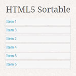 HTML5 Sortable