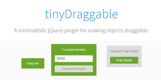 tinyDraggable - Making objects draggable