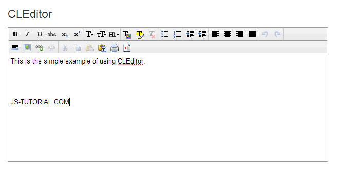 CLEditor - WYSIWYG HTML editor