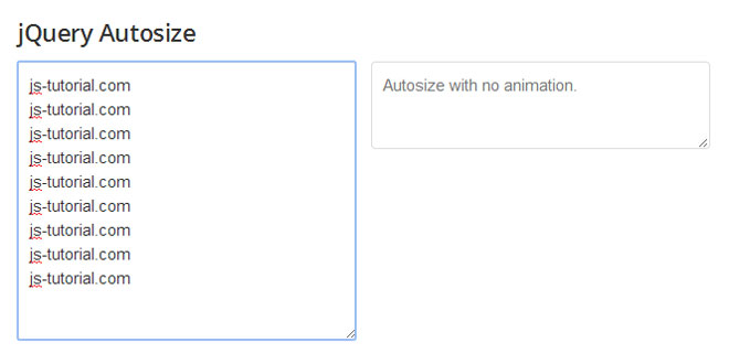 jQuery Autosize - Automatically adjust textarea height
