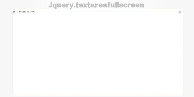 jQuery textarea full screen plugin