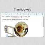 Trumbowyg WYSIWYG Editor