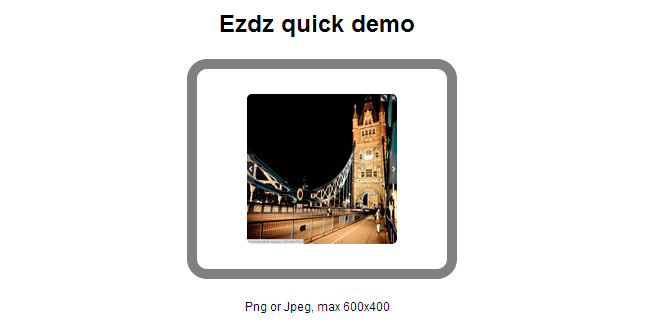 ezdz- Turn input type file into a nice drag & drop zone