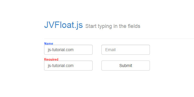 JVFloat.js - Floating placeholder text