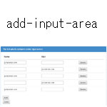 jQuery add-input-area -  Add or delete Form elements
