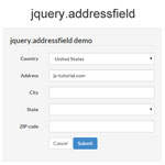 jQuery Addressfield - Dynamic address field plugin