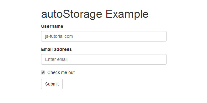 autoStorage - jQuery plugin for automatic webstorage
