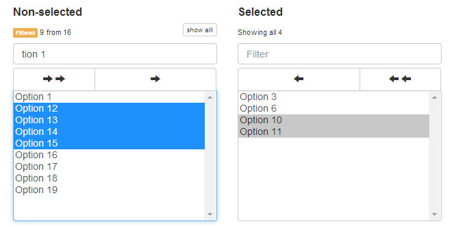 Bootstrap Dual Listbox