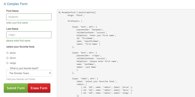 jQuery Bootstrap Form Builder