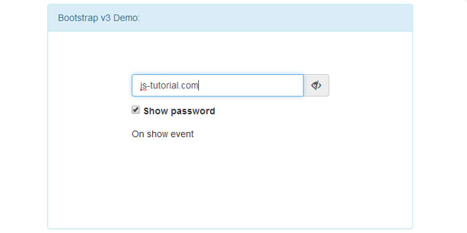 Bootstrap Show Password