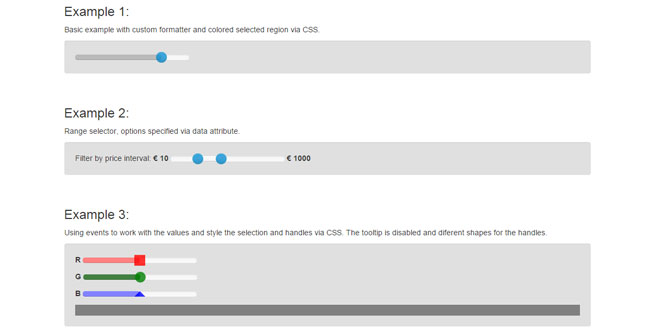 Bootstrap slider