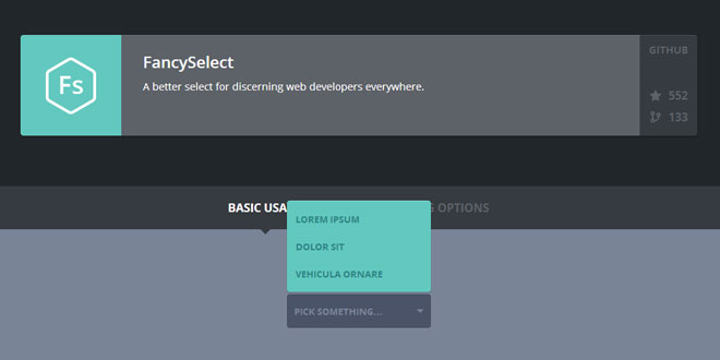FancySelect - A better select for discerning web developers
