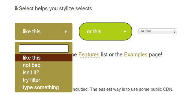 ikSelect - Stylize html selects using jQuery