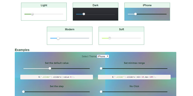 jQuery Sliders