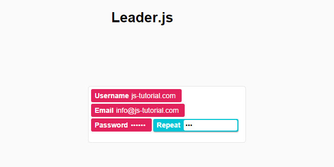 Leader.js - Inline form jQuery plugin