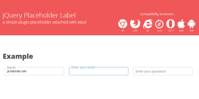jQuery Placeholder Label