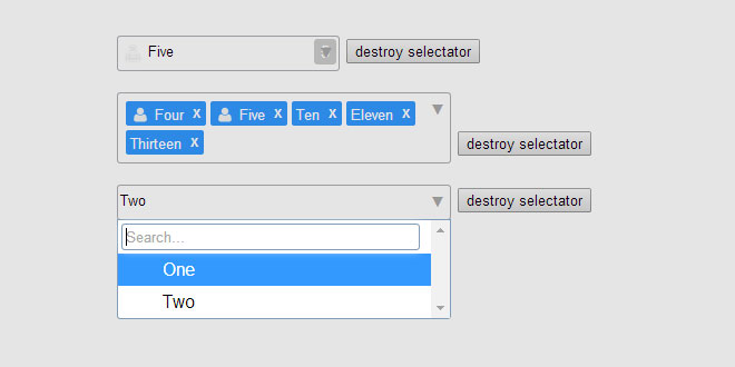 Selectator - A jQuery-based replacement for select boxes