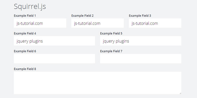 Squirrel.js - Store field values in HTML5 session Storage