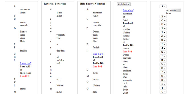 Alphabetize - Categorize data in alphabetical order