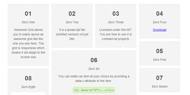 Awesome Grid - Responsive grid layout