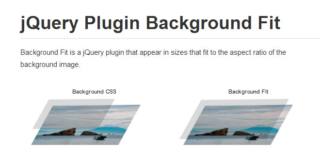 jQuery Plugin Background Fit