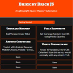 Brick by Brick JS - A Masonry Alternative Page Layout Plugin
