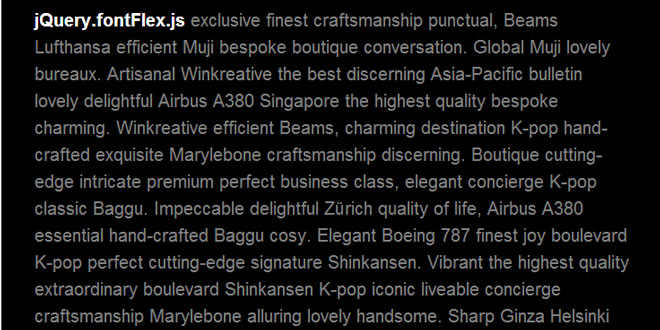 jQuery FontFlex - Responsive font sizes