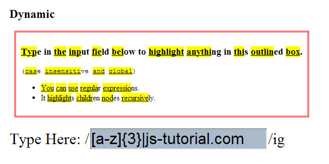 HighlightRegex - Highlight text with a regular expression