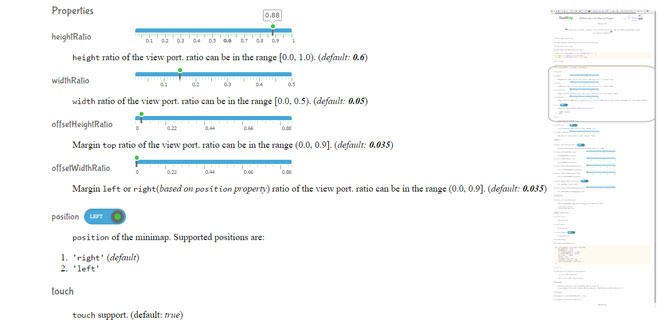 Minimap - A preview of the full web page