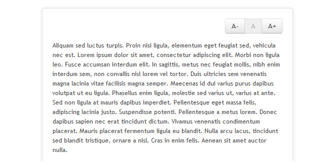 RV Font Size jQuery Plugin