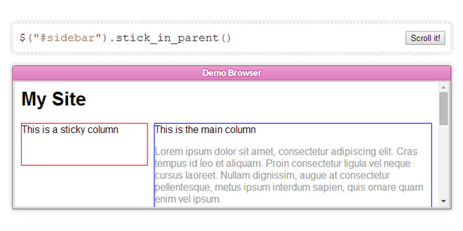 Sticky kit - Making smart sticky elements