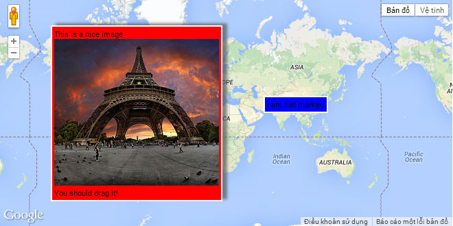 RichMarker - add  HTML/DOM to a map