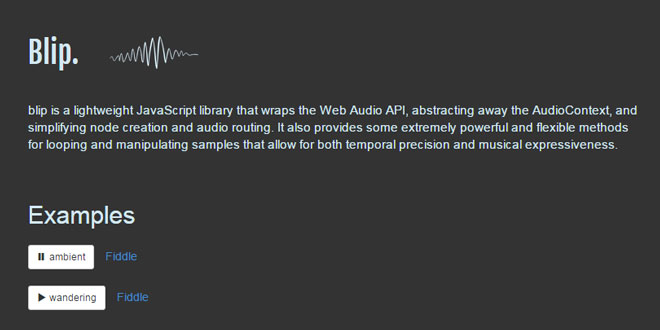 Blip - Web Audio API