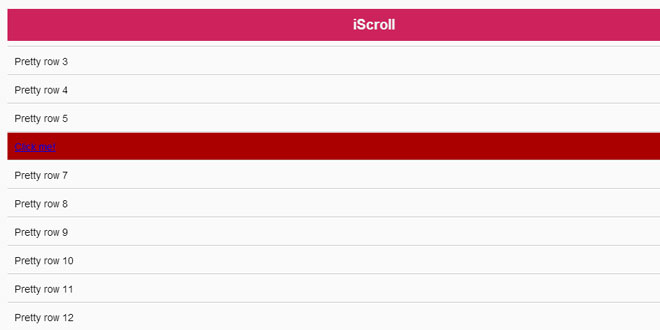iScroll – Smooth Scrolling