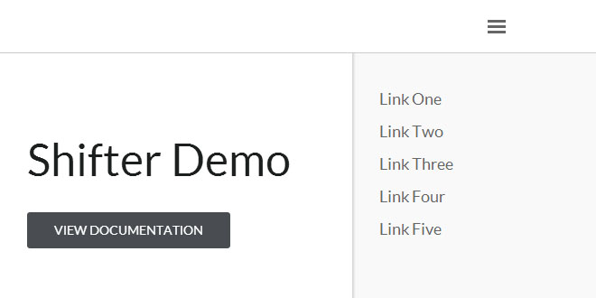 Shifter – Slide Out Mobile Navigation