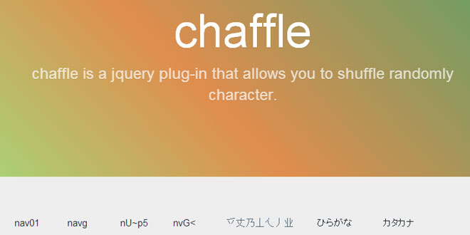 Chaffle - Shuffle randomly character