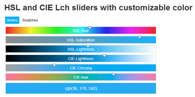 Bootstrap Color Picker Sliders