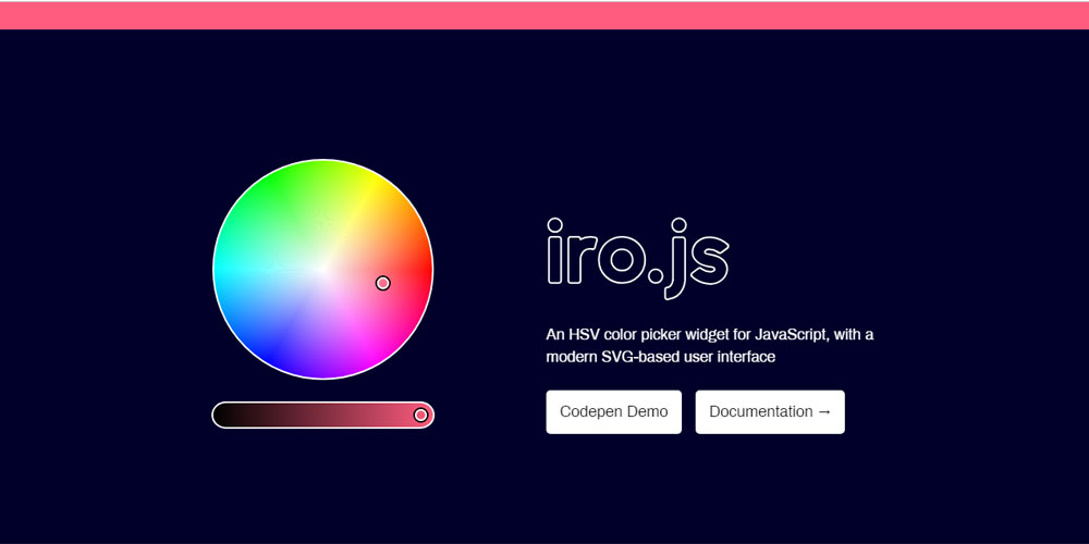 Iro.js HSV color picker widget