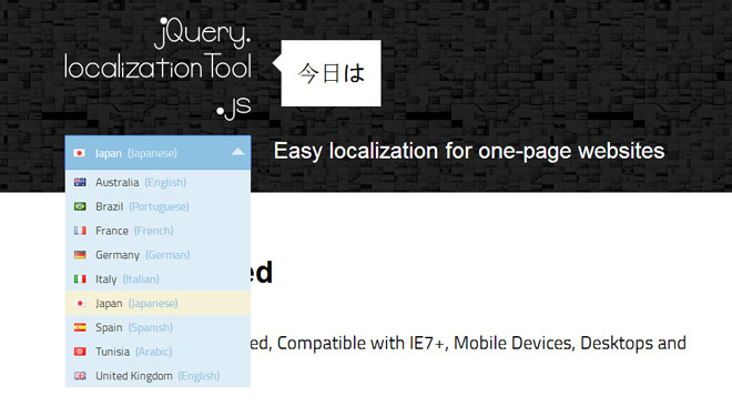 jQuery Localization Tool - Easy localization for one-page websites