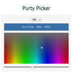 Purty Picker - Visual HSL, RGB and hex color picker