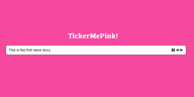 TickerMePink - A lightweight news ticker plugin
