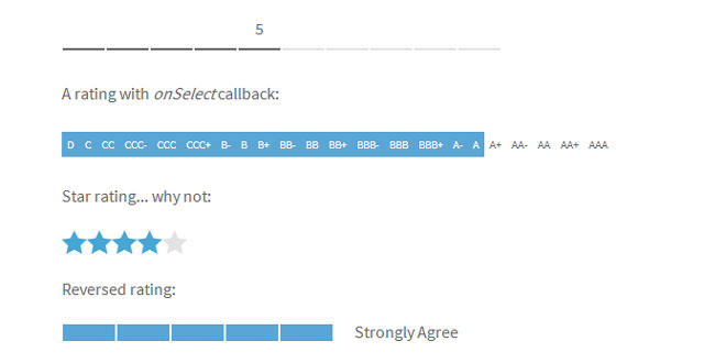 jQuery Bar Rating Plugin