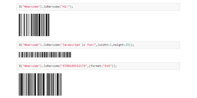 JsBarcode - Create different type of barcodes