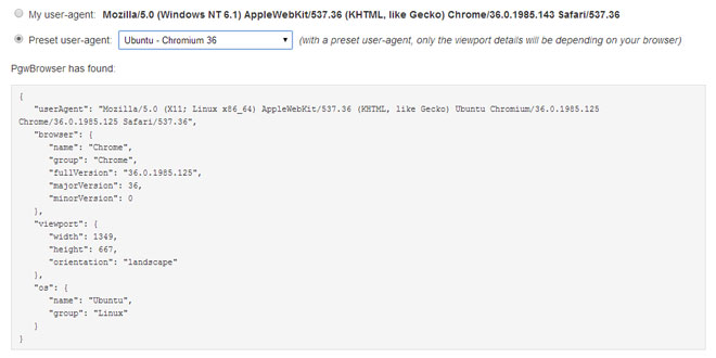 PgwBrowser - Browser & OS / platform detection