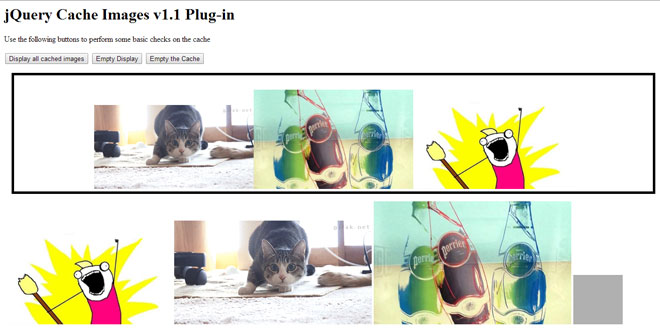 jQuery Cache Images plugin