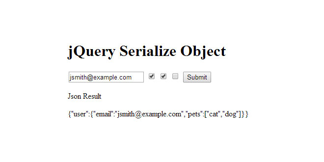 Serialize Object - Converts HTML form into JavaScript object
