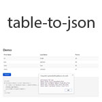 Table to JSON