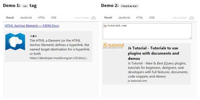 jQuery URLive